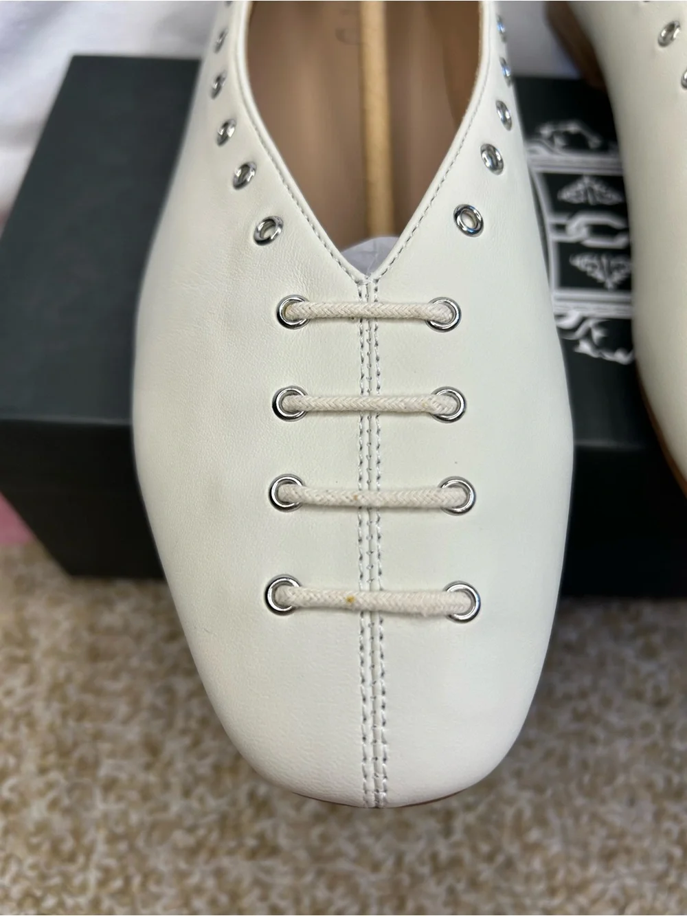 Anthropologie Silent D Lonny Grommet Lace-Up Flats